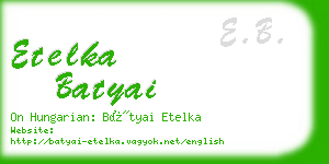 etelka batyai business card